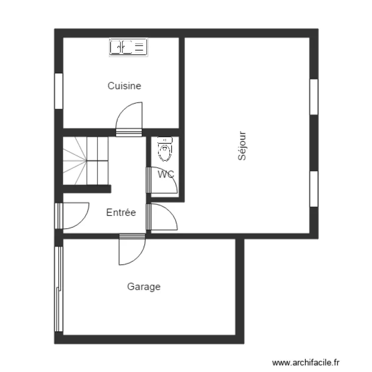 VAUJOURS RDC. Plan de 