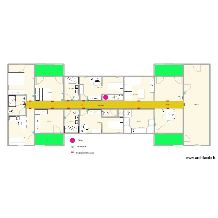 coustouge - aldes. Plan de 20 pièces et 205 m2