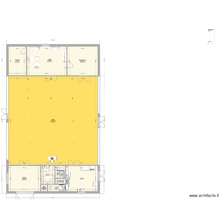 salle répétition 2. Plan de 11 pièces et 230 m2