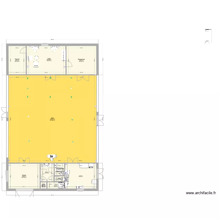 salle r&eacute;p&eacute;tition 2. Plan de 