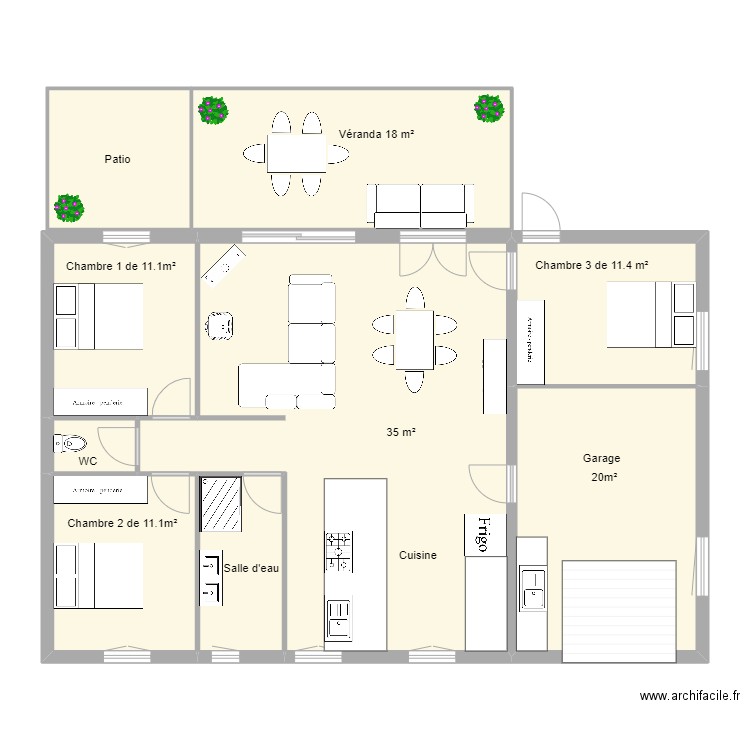 plan de la maison de Yves. Plan de 0 pièce et 0 m2