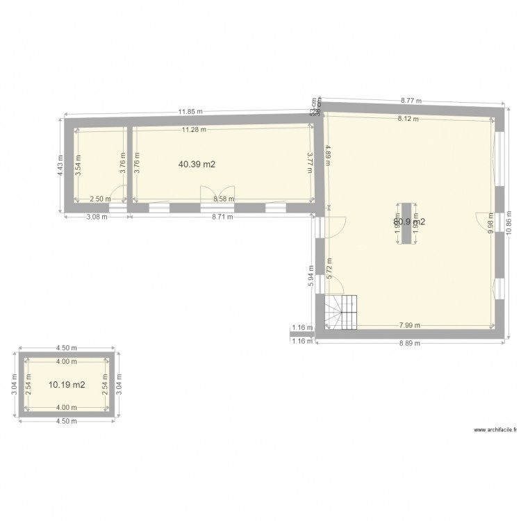 Cabinet Sabine projet existant. Plan de 0 pièce et 0 m2