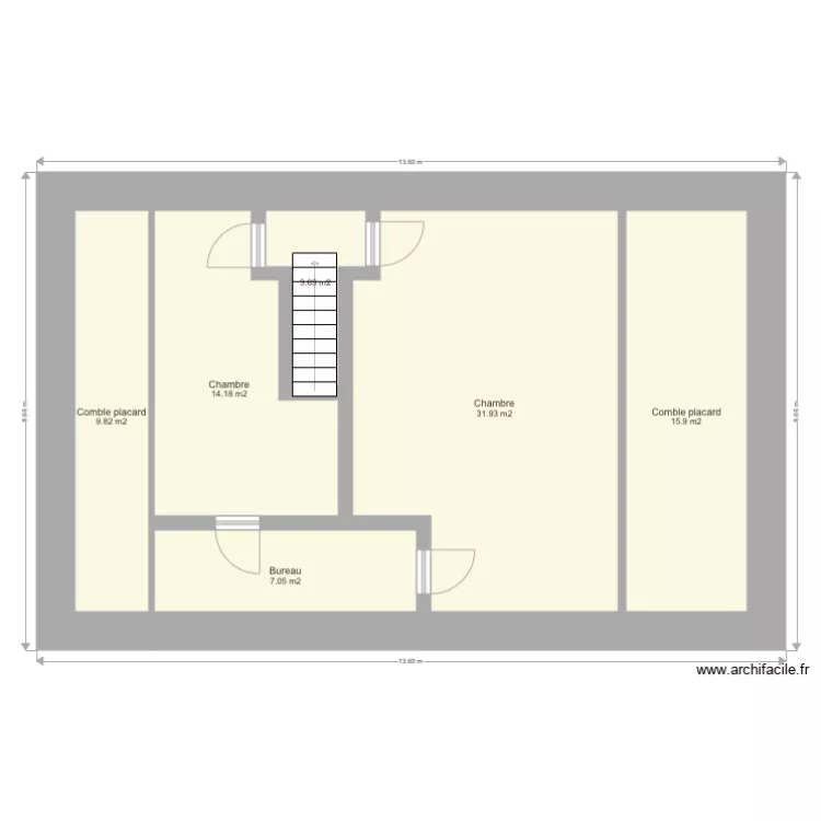 maison jussy. Plan de 