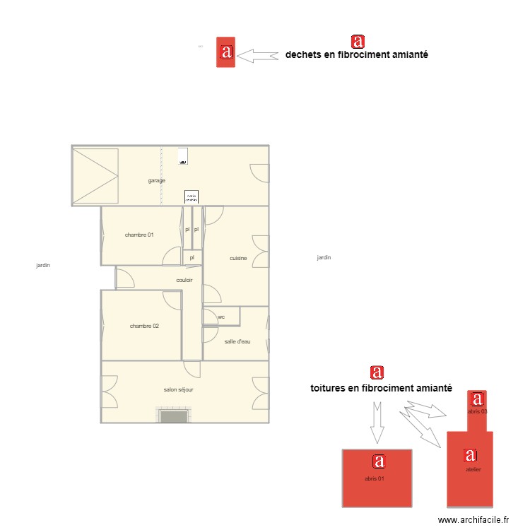 floret dubois am. Plan de 16 pièces et 106 m2