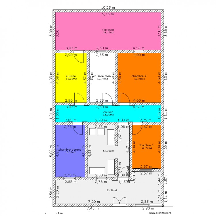 plan de maison 180 m