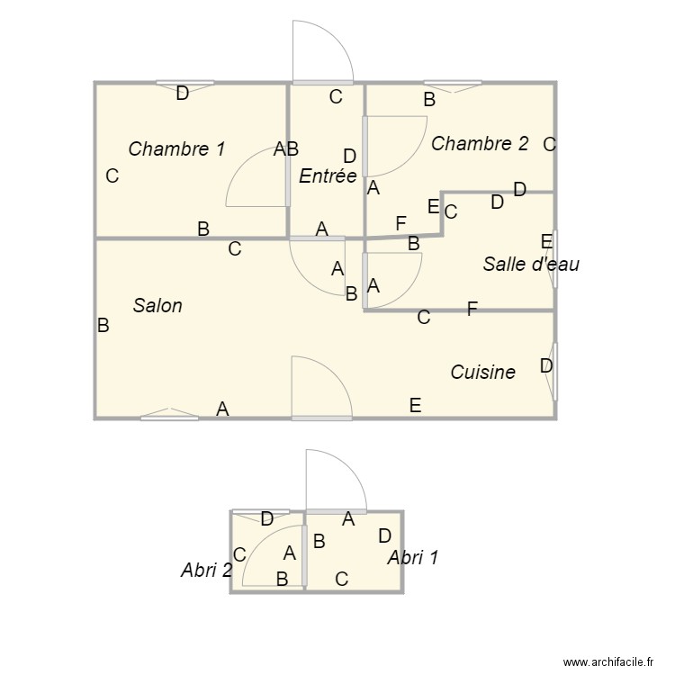 Croquis CASTET BRANDY. Plan de 0 pièce et 0 m2