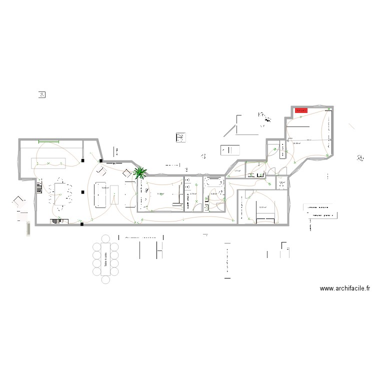 ferraz 54 cama principal invertida luces techo. Plan de 0 pièce et 0 m2