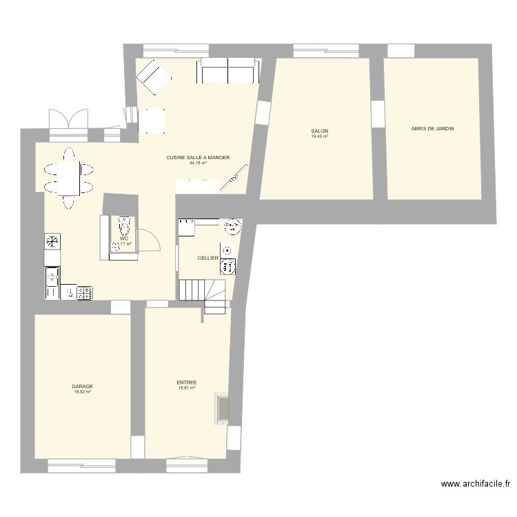 5 OURMETTO ETAT DES LIEUX PROJET 2 ANAH. Plan de 0 pièce et 0 m2