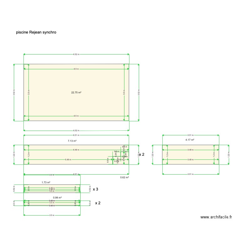 piscine synchro Rejean park. Plan de 0 pièce et 0 m2