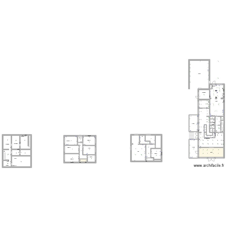 Cave. Plan de 24 pièces et 343 m2