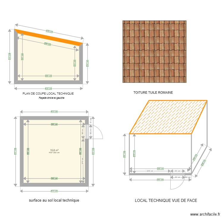 LOCAL TECHNIQUE 1. Plan de 5 pièces et 46 m2