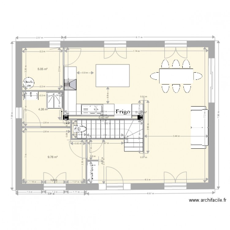 Plan maison RDC V2 . Plan de 0 pièce et 0 m2