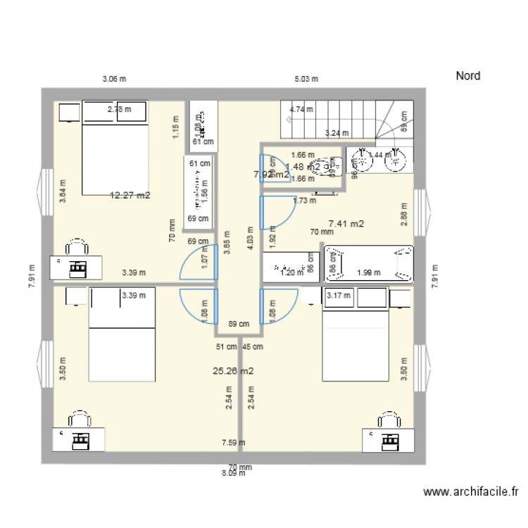 Etage client. Plan de 0 pièce et 0 m2