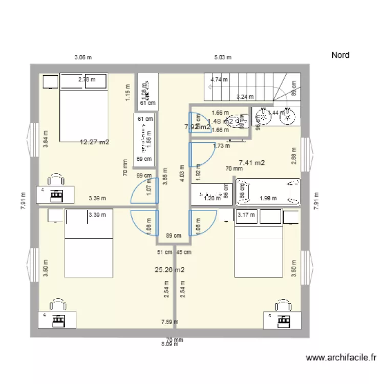 Etage client. Plan de 