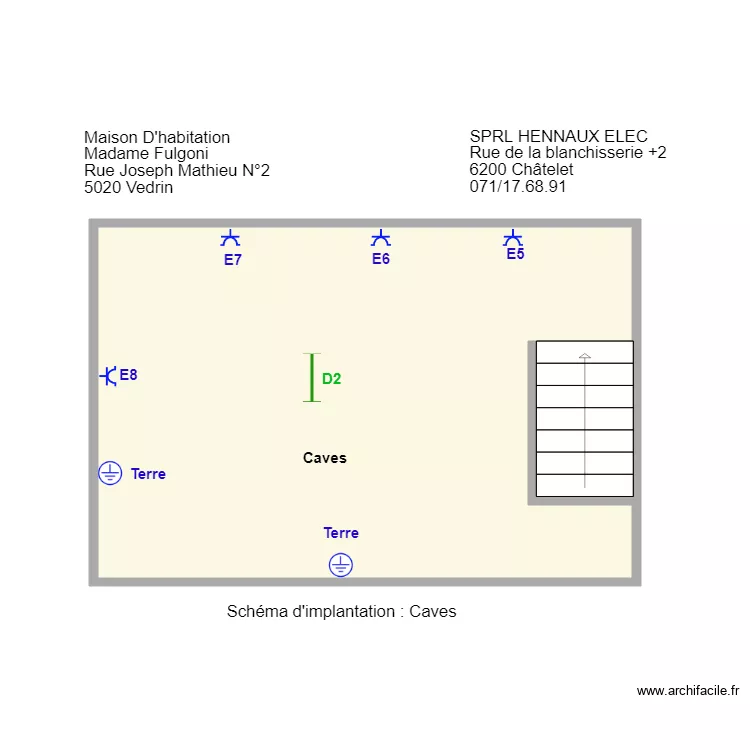 Vedrin Caves. Plan de 