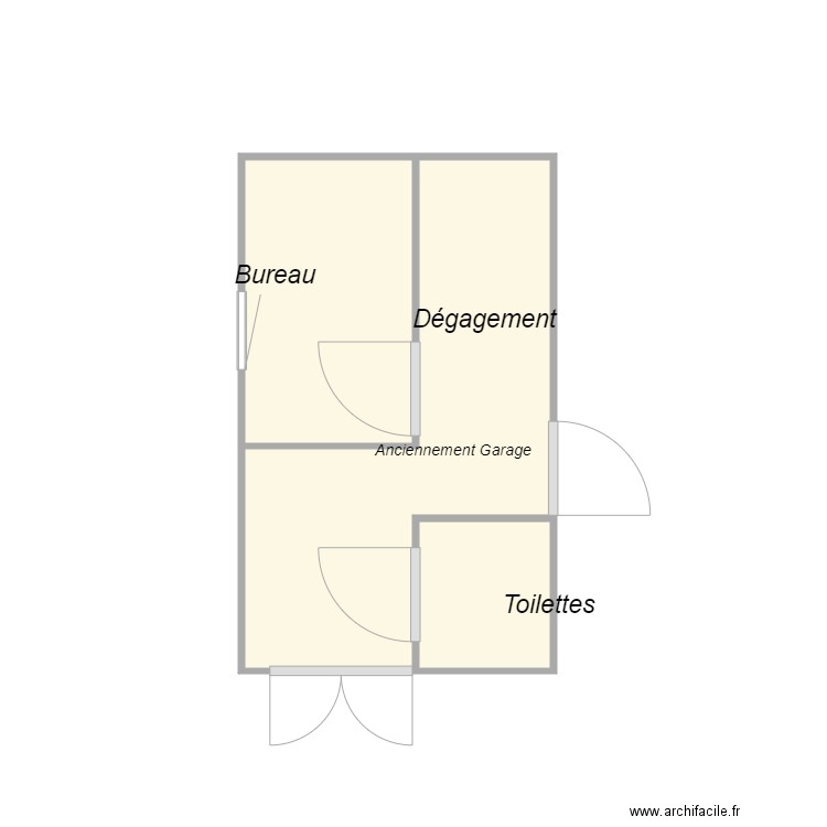 Croquis THOUARD3. Plan de 3 pièces et 6 m2