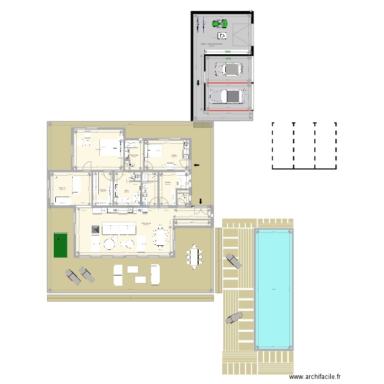 Soustons carreté. Plan de 0 pièce et 0 m2