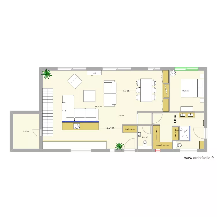 Villa Grasse - RDC V7. Plan de 