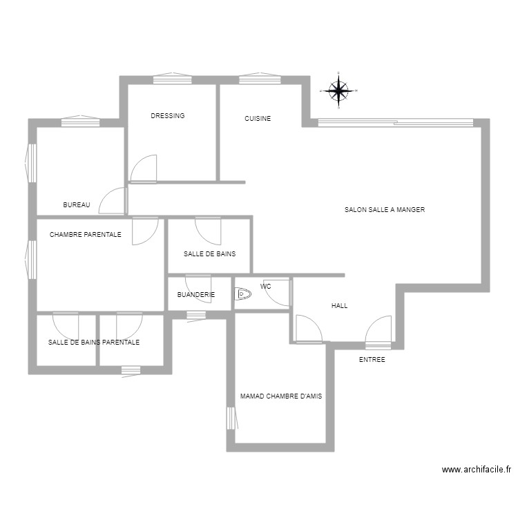 STEIMATSKY. Plan de 3 pièces et 20 m2