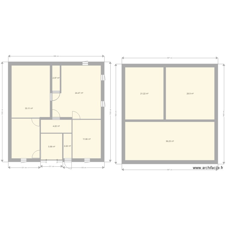 AUZ 2. Plan de 10 pièces et 168 m2