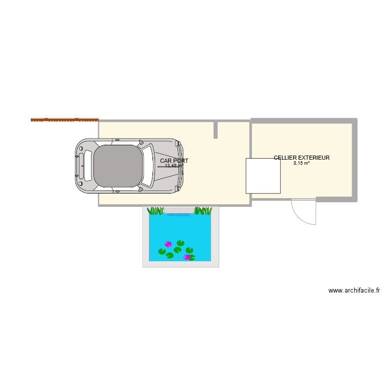205EQM211208 WAVRECHAIN SOUS DENAIN. Plan de 2 pièces et 22 m2