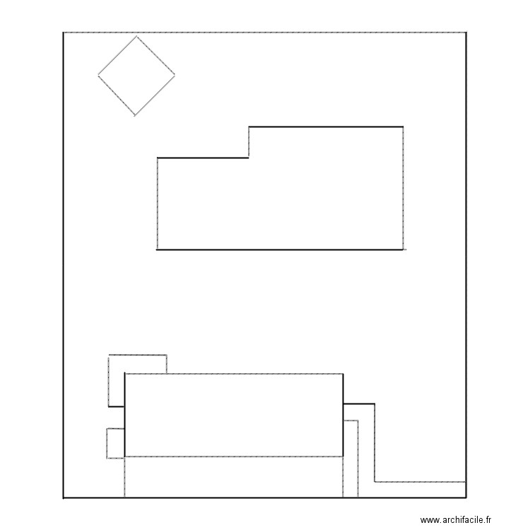 maton. Plan de 1 pièce et 1 m2