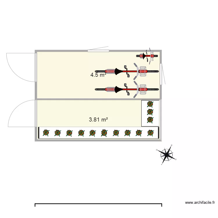 abri de jardin. Plan de abri de jardin. Plan de