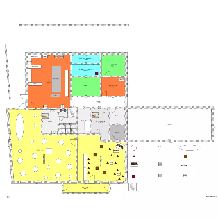 travaux legende fini. Plan de 