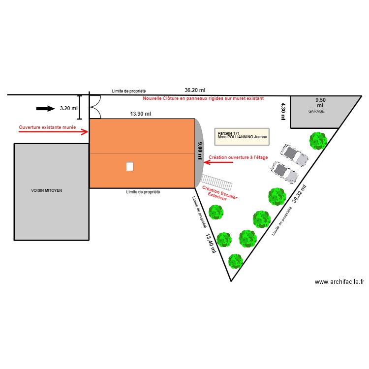 PLAN DE MASSE POLI PROJET 2. Plan de 4 pièces et 493 m2