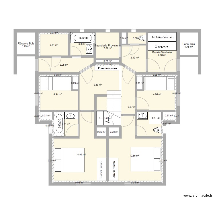 Les Collons Rez Jardin projetté. Plan de 0 pièce et 0 m2