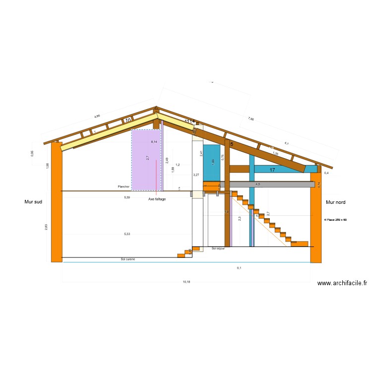 FERME GRANGE. Plan de 0 pièce et 0 m2