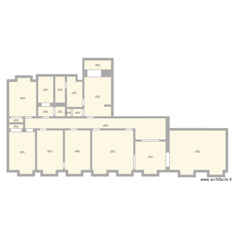 plan chambre appartement existant. Plan de 0 pièce et 0 m2