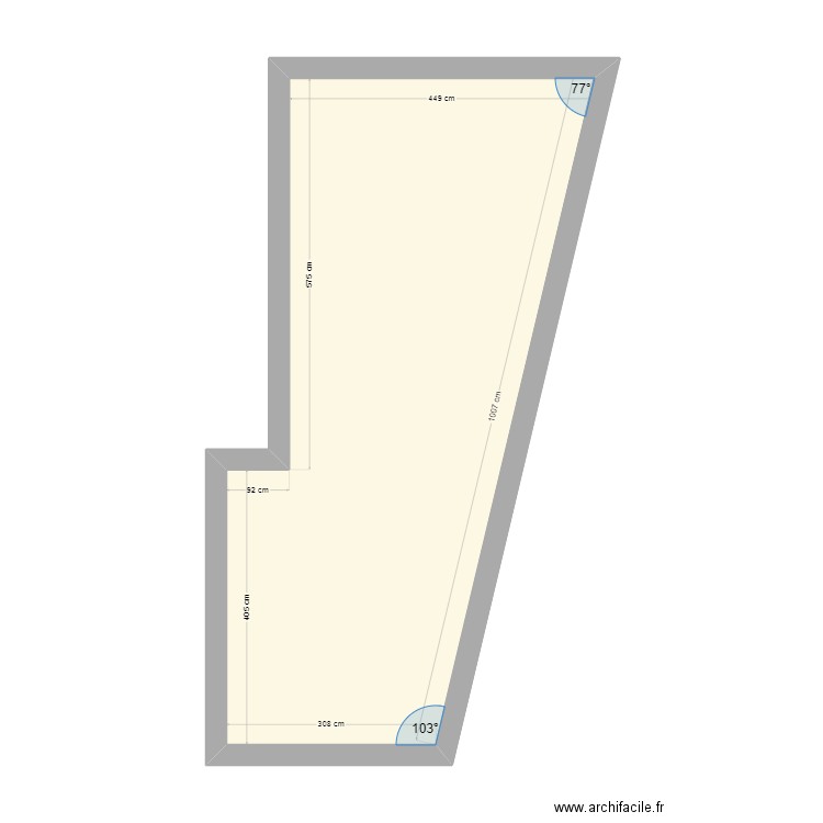 garage cherveux. Plan de 1 pièce et 36 m2