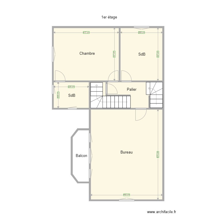 19 villa alesia   1er etage. Plan de 0 pièce et 0 m2