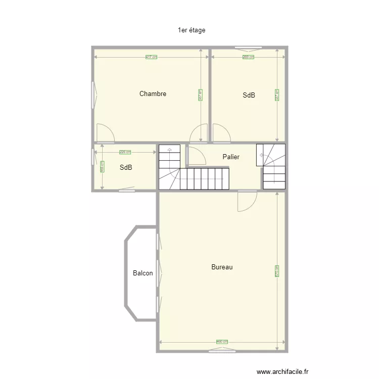 19 villa alesia   1er etage. Plan de 