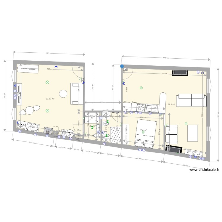 COURS VOLTAIRE NEW. Plan de 0 pièce et 0 m2