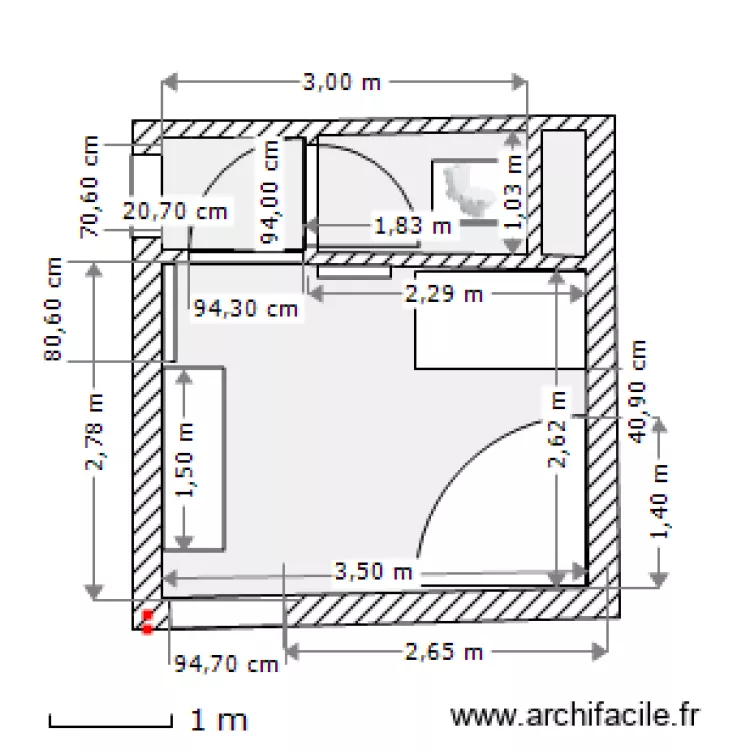 SdB_haut_placo_1. Plan de SdB_haut_placo_1. Plan de