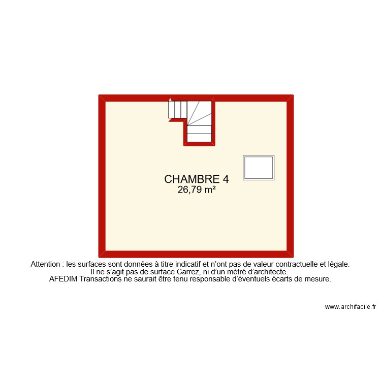 BI 8442 ETAGE 2. Plan de 2 pièces et 28 m2