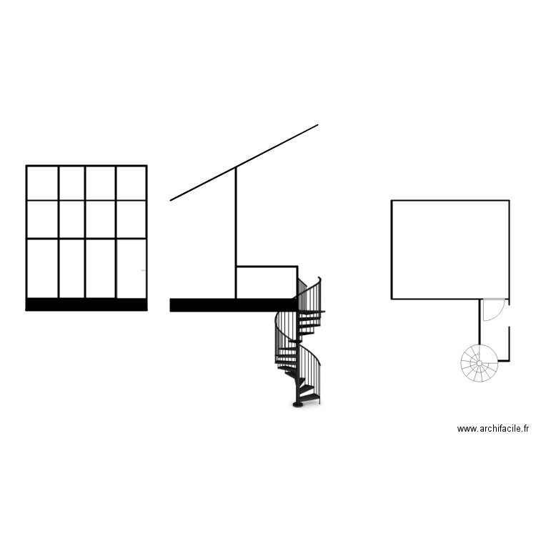 mezzanine. Plan de 0 pièce et 0 m2