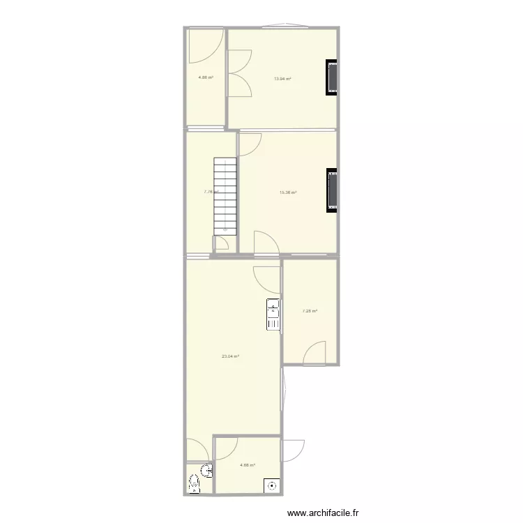 rez de chauss&eacute;e. Plan de 