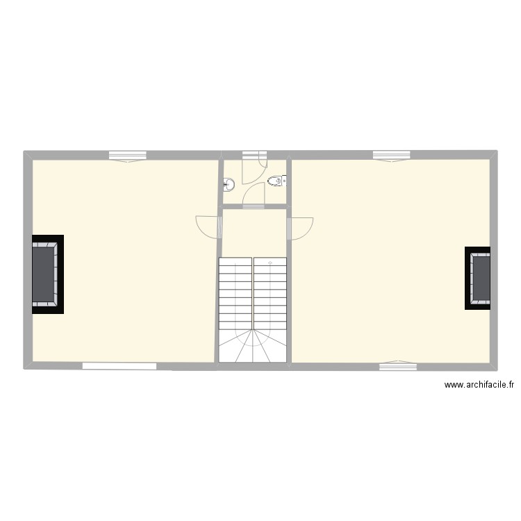 maison charrier etage 1. Plan de 4 pièces et 120 m2