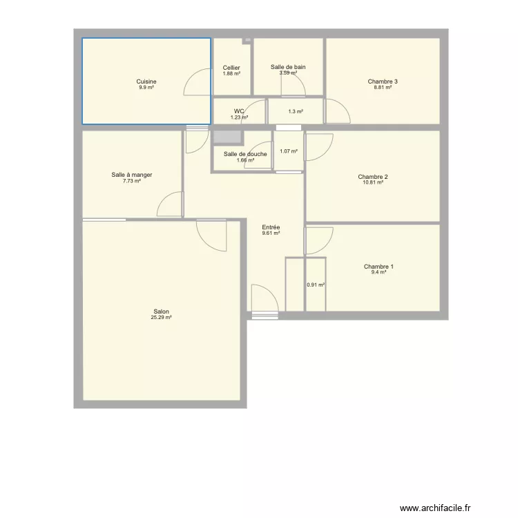 Champs. Plan de Champs. Plan de