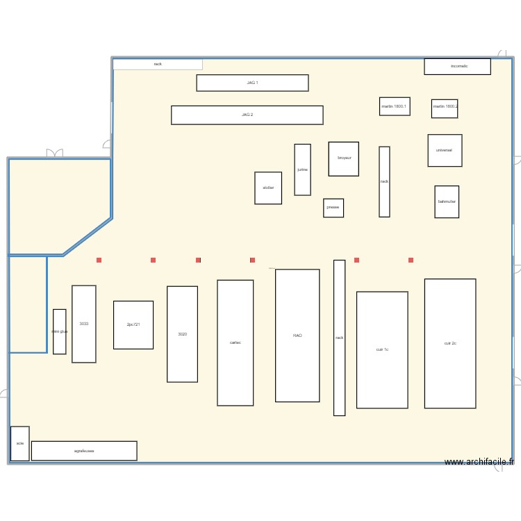 plan usine avant. Plan de 0 pièce et 0 m2