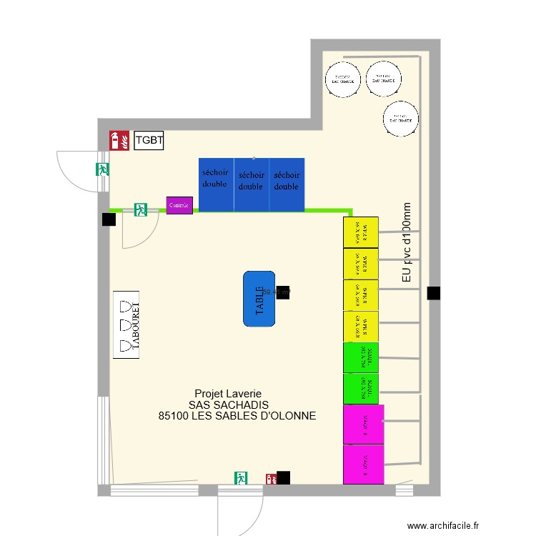 SAS SACHADIS LES SABLES 4. Plan de 0 pièce et 0 m2