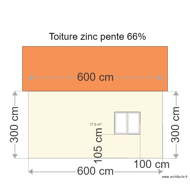 facade nord chalet. Plan de 0 pièce et 0 m2