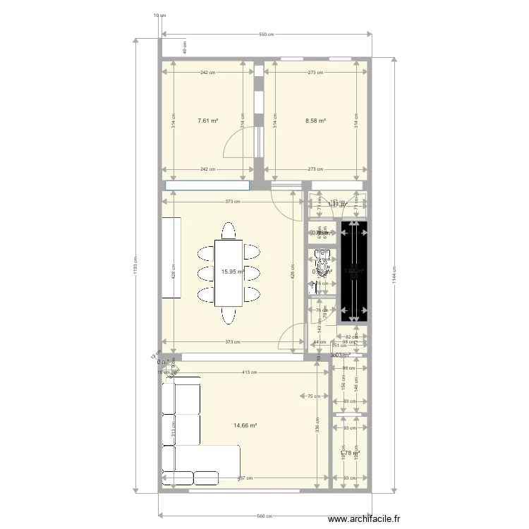 V Mabille sans poutrelle. Plan de 