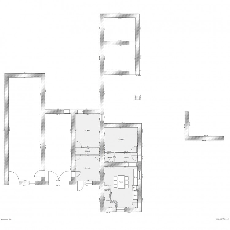 Projet RDC. Plan de 0 pièce et 0 m2