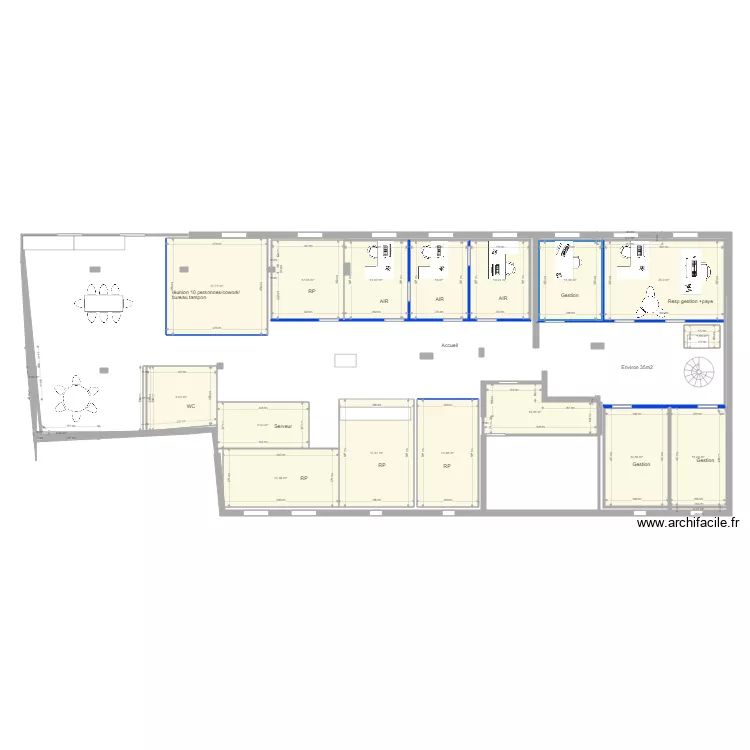 TPNA Niort gpe escalier. Plan de 
