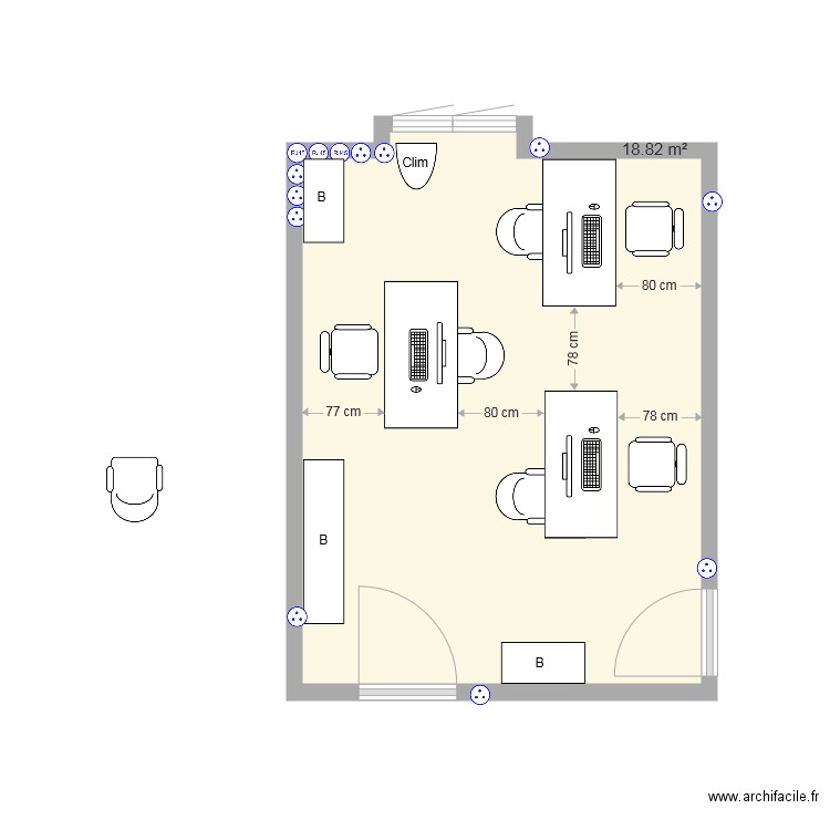 Amenagement bureaux medecins 5. Plan de 0 pièce et 0 m2