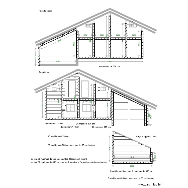 Ouest et Est v4 partagé visu. Plan de 0 pièce et 0 m2